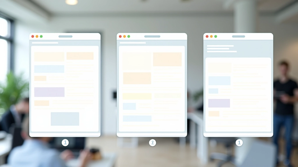 Responsive grid layout showing items at different breakpoints, desktop with 3 columns, tablet with 2 columns, mobile with single column