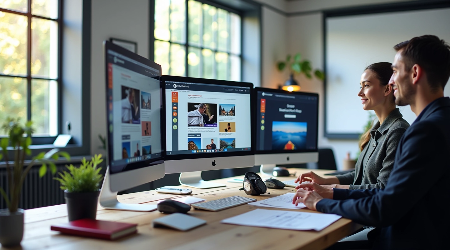 GridFlow Design Ltd studio workspace showing responsive design mockups